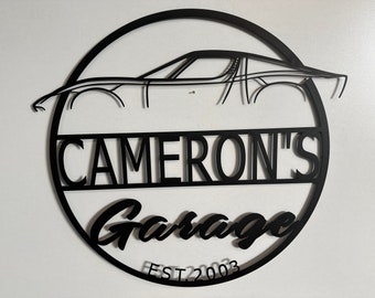 Custom Miura Theme Metal Wall Art: Personalized Garage Decor