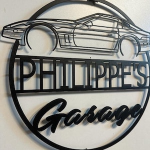 Plaque murale en métal personnalisée sur le thème de la Corvette C4 , Décoration murale en métal C4 personnalisée , Art mural de garage C4 personnalisé , Plaque murale de garage C4 personnalisée , Décoration de garage C4