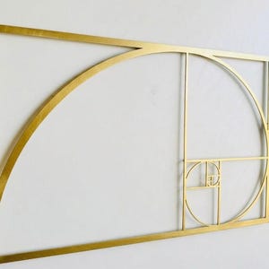 Metalen muurkunst gulden snede: Fibonacci-huisdecoratie