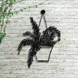 Flower in Pot Metal Wall Art , Flowers Metal Wall Sign , Flowers Metal Wall Decor , Flowers Garden Wall Decor , Metal Flower Sign