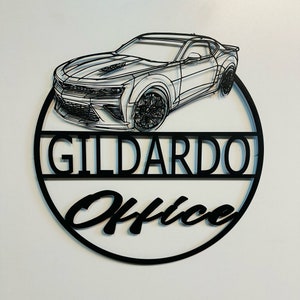 Custom Camaro Theme Metal Wall Sign , Custom Camaro Metal Decor , Custom Camaro Garage Wall art , Custom Camaro Garage Wall Sign