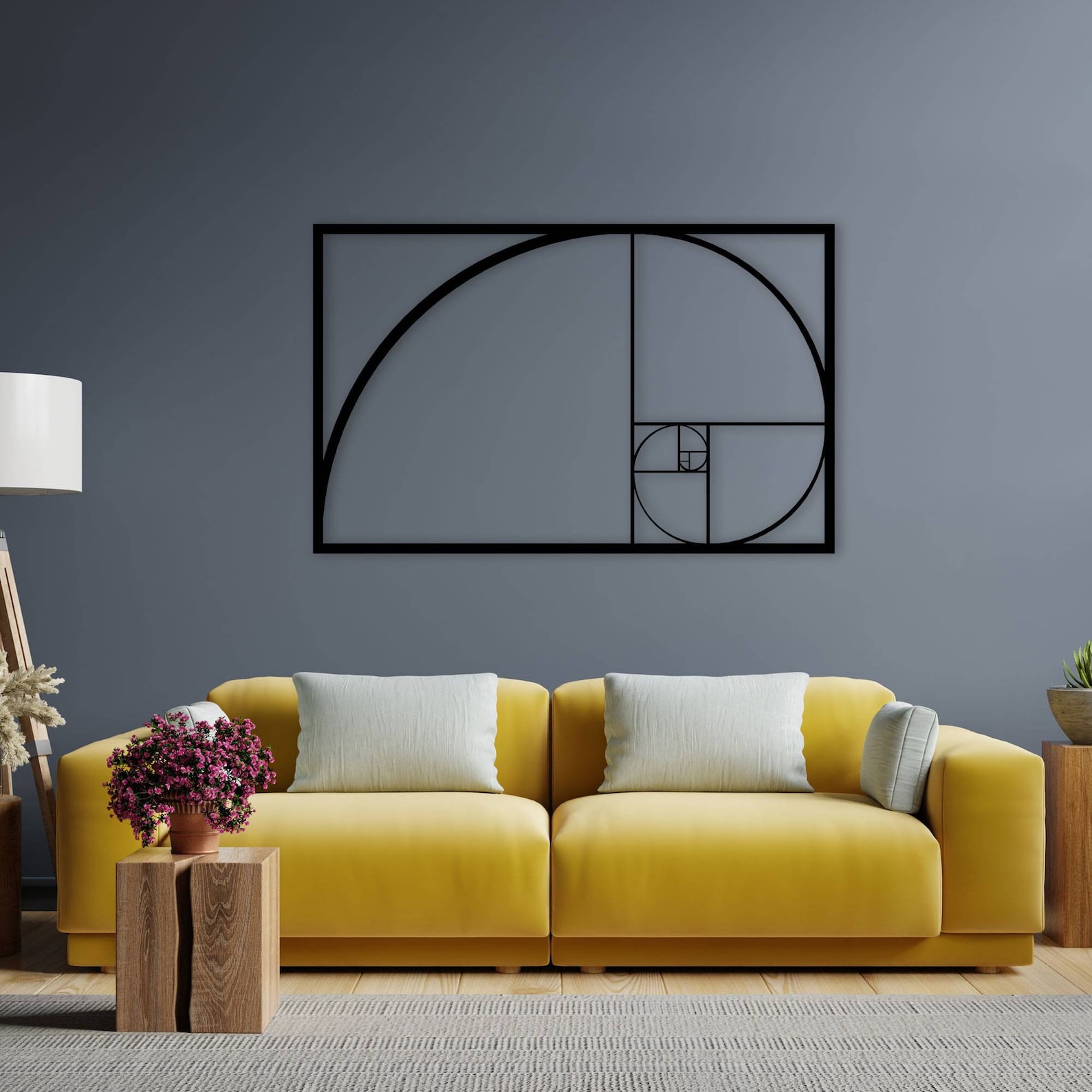 Golden Ratio Metal Wall Art Golden Ratio Metal Wall Decor Etsy