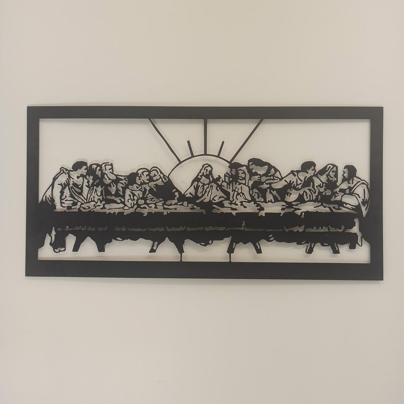Jesus Last Supper Metal Wall Art Leonardo Da Vinci Metal Etsy