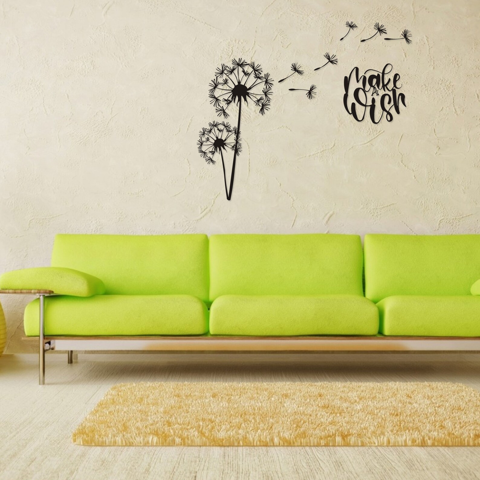 Dandelion Metal Wall Art Make a Wish Metal Wall decor Etsy