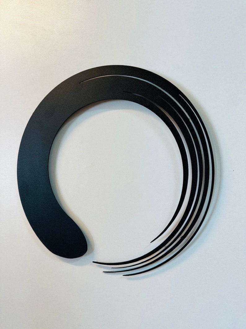 Enso Symbol Metal Wall Art: Black Zen Circle Decor - Etsy