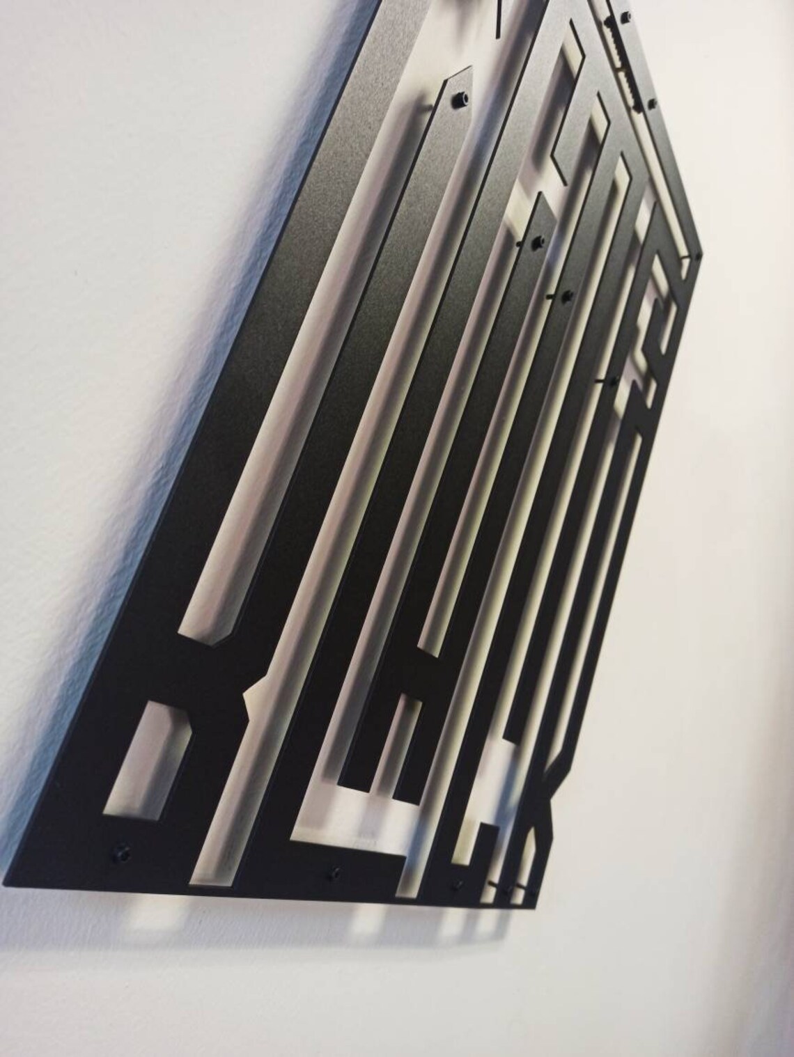 Black and White Metal Wall Art Perspective Metal Wall Decor Etsy