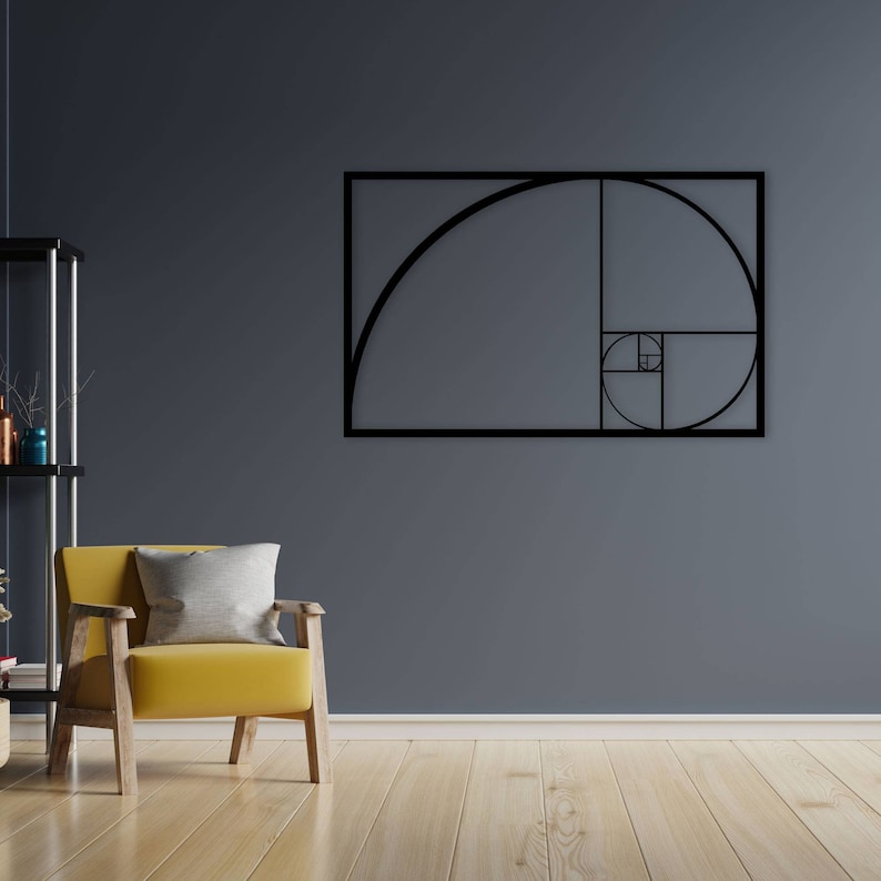 Golden Ratio Metal Wall Art: Fibonacci Home Decor - Etsy