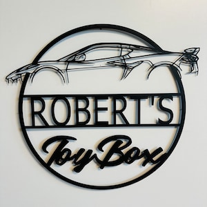 Custom Corvette C8 Z06 Theme Metal Wall Sign , Custom C8 Metal Decor , Custom C8 Garage Wall Art , Custom C8 Garage Wall Art , C8 Garage