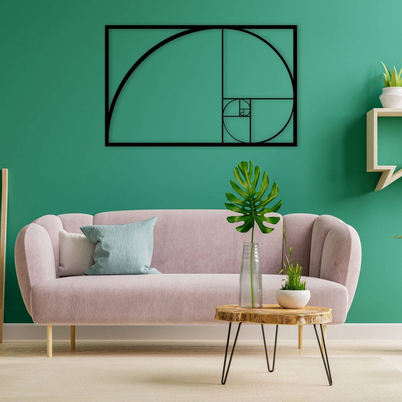 Golden Ratio Metal Wall Art Golden Ratio Metal Wall Decor Etsy