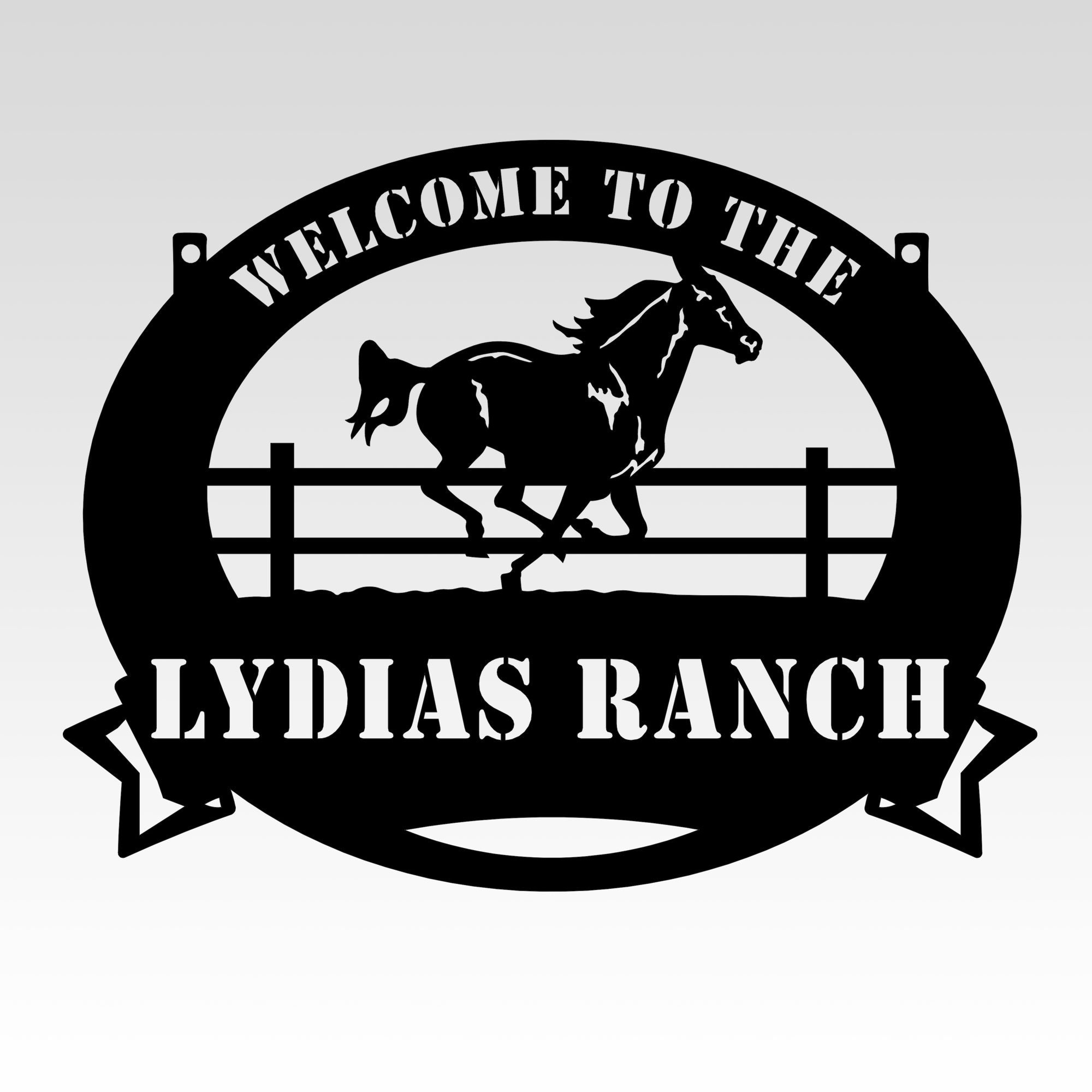 Custom Horse Farm Theme Wall Sign Personalized Horse Theme Etsy