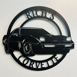 Cartello in metallo personalizzato con tema auto sportiva iconica, cartello da parete personalizzato con auto d'epoca, decorazione da parete personalizzata per garage auto, arte da parete personalizzata per garage auto