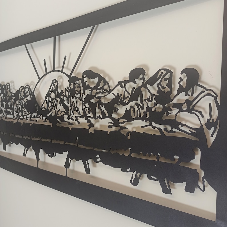 Jesus Last Supper Metal Wall Art Leonardo Da Vinci Metal Etsy