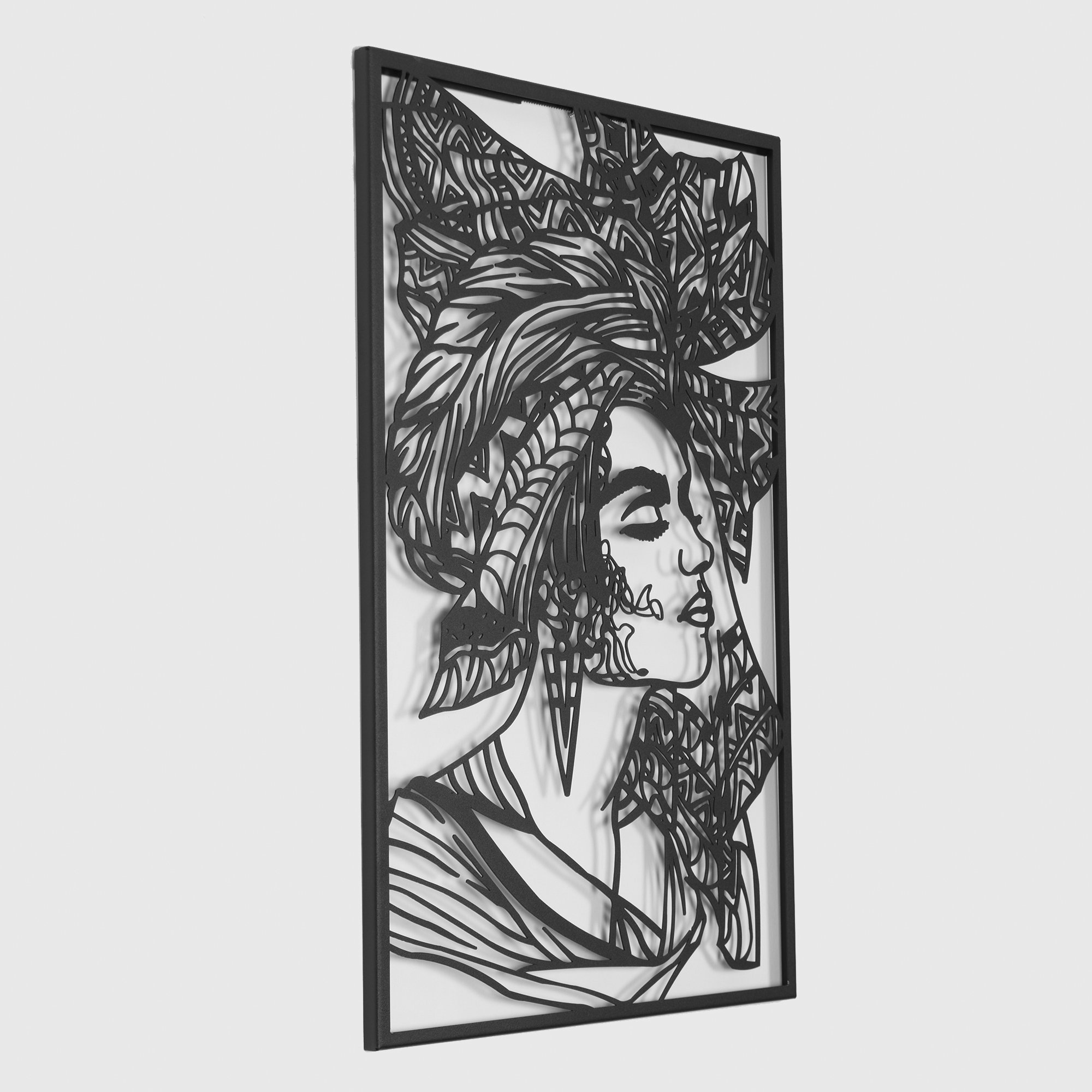 Woman Metal Wall Art Metal Wall Decor Woman Face Office Etsy