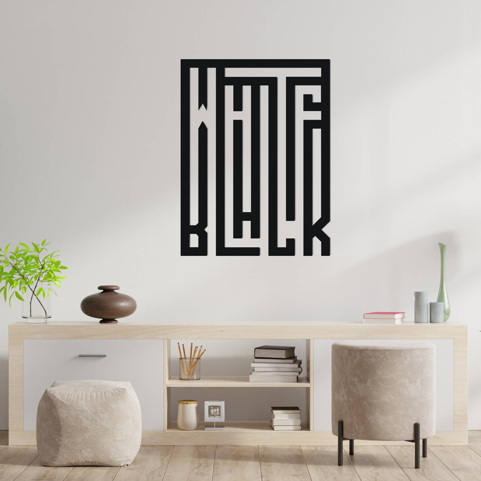 Black and White Metal Wall Art Perspective Metal Wall Decor Etsy