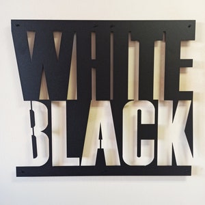 White-Black Metal Wall Art , Black-White Metal Wall Decor, Black&White Metal Wall Art ,Weltkarte, Housewarming Gift, Carte Du Monde