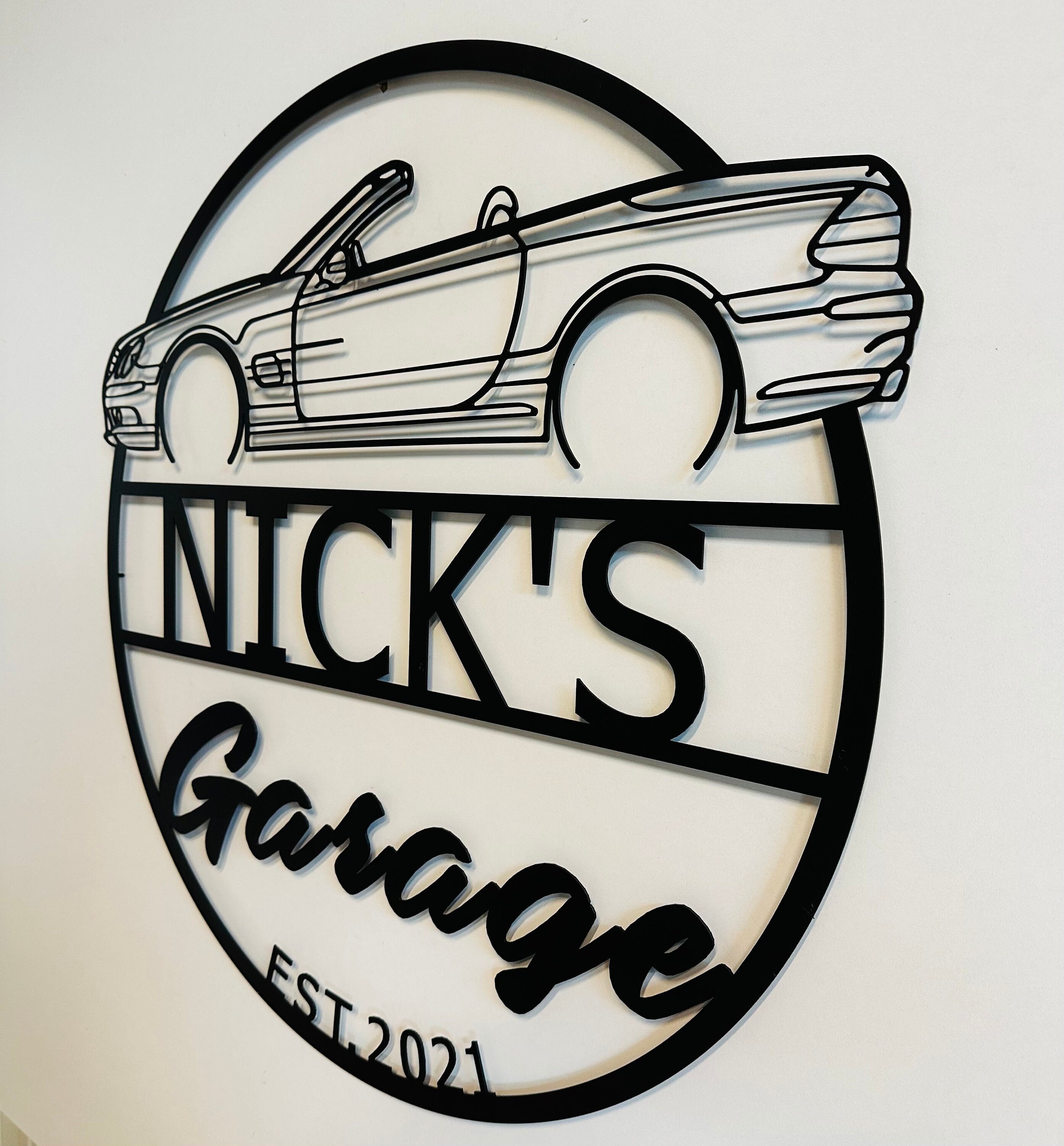 Custom SL R230 Metal Wall Sign: Personalized Garage Decor - Etsy