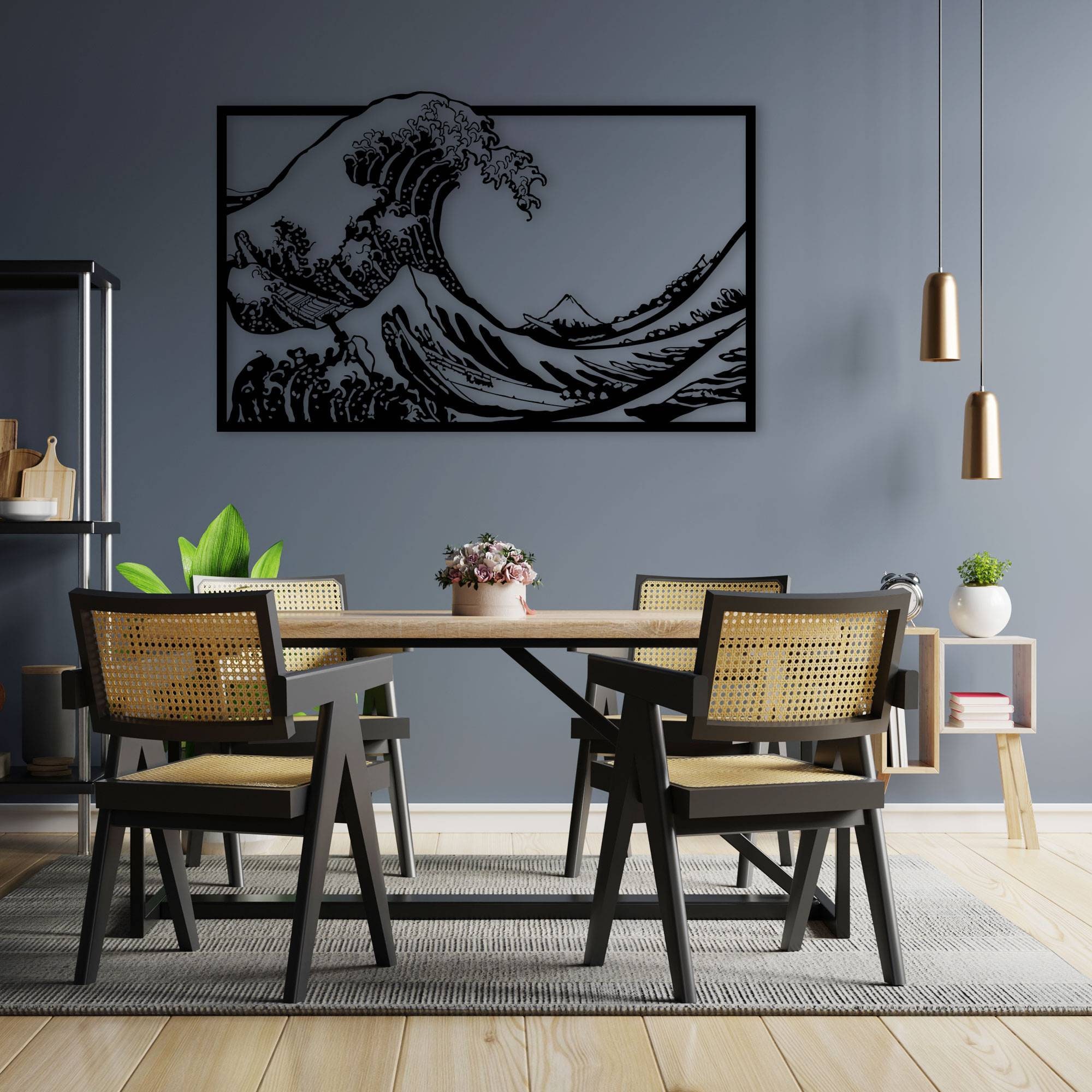 The Great Wave Metal Wall Art ,Large Waves Metal Wall Decor, Kanagawa