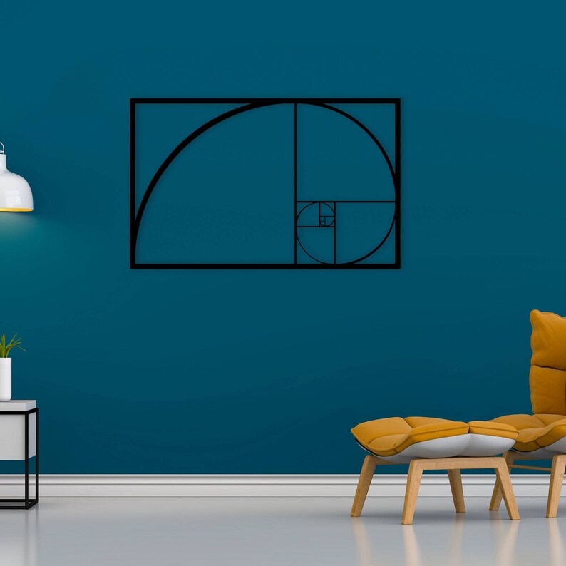 Golden Ratio Metal Wall Art Golden Ratio Metal Wall Decor Etsy