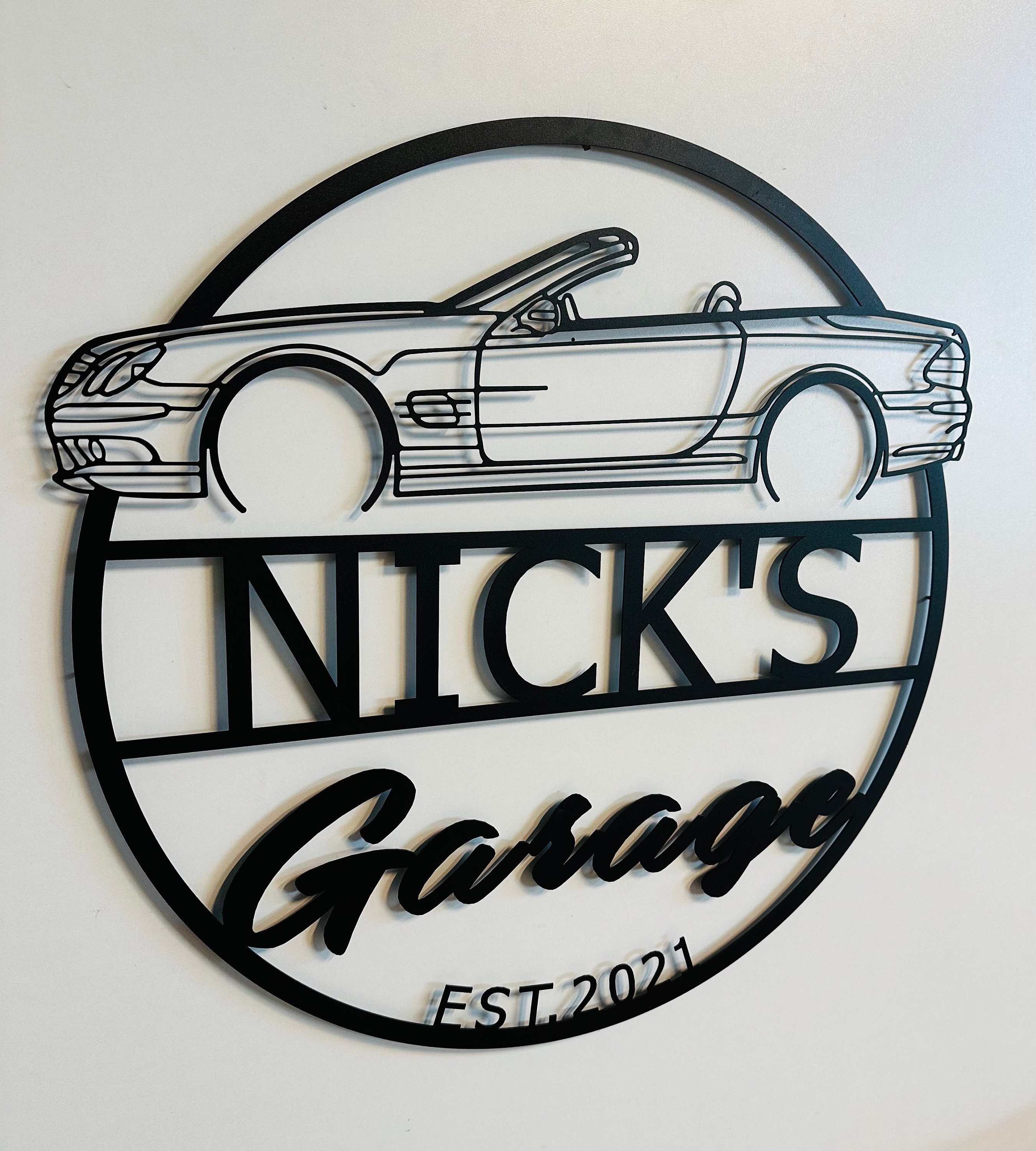 Custom SL R230 Metal Wall Sign: Personalized Garage Decor - Etsy