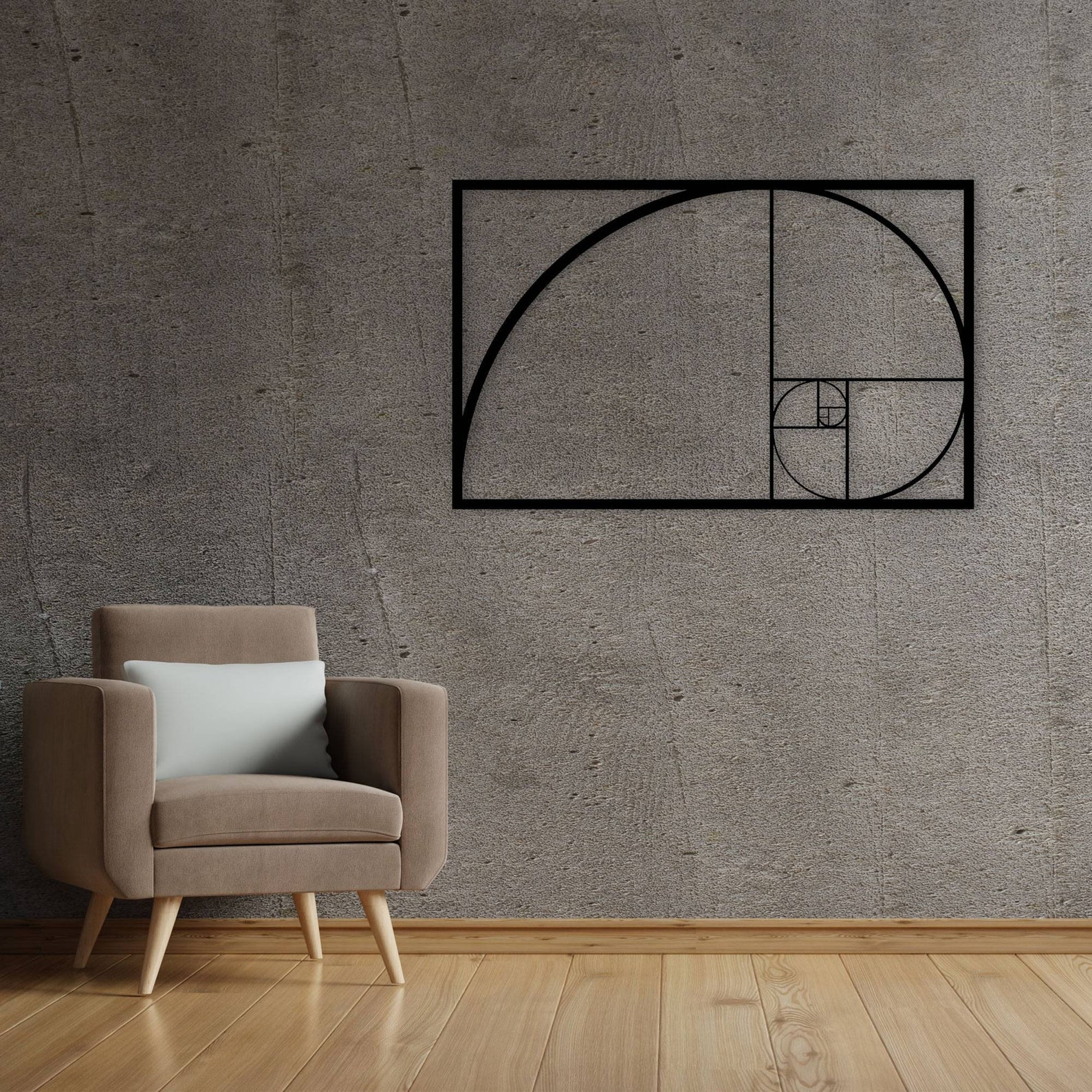 Golden Ratio Metal Wall Art Golden Ratio Metal Wall Decor Etsy