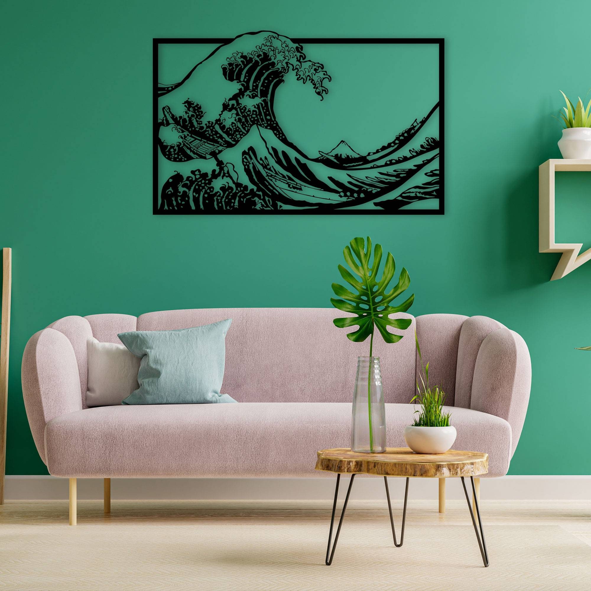 The Great Wave Metal Wall Art ,Large Waves Metal Wall Decor, Kanagawa