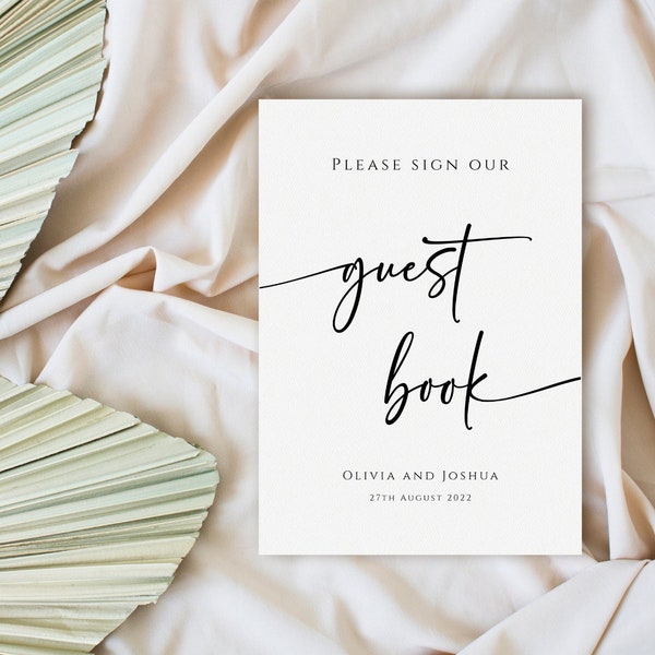 Card Wedding Guestbook Etsy
