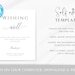 Modern Wishing Well Sign Template Printable, Wedding Script Cards and ...