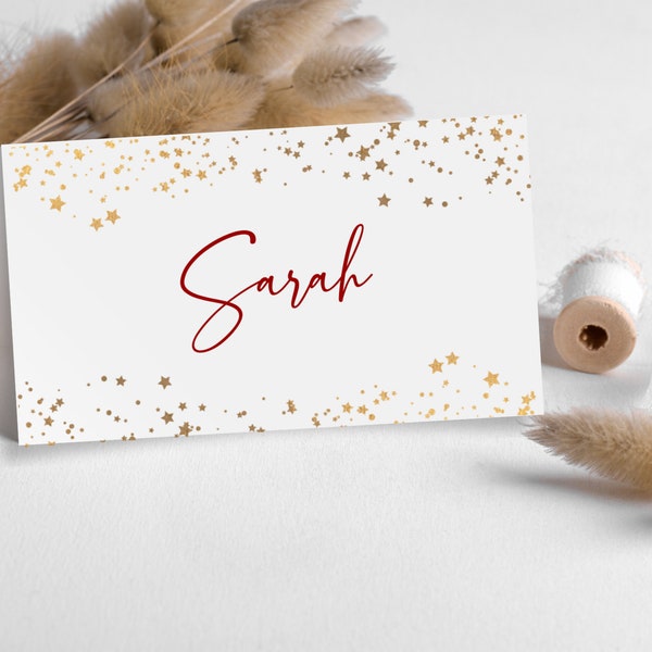Gold Christmas Card - Etsy