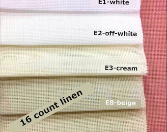 16 Count Soft Linen, Cross Stitch Fabric , Polyester Cotton Aida Fabric to Stitch, Embroidery Fabric