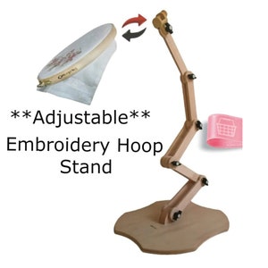 Nurge Wooden Embroidery Hoop Stand, Adjustable Embroidery Table Stand, Cross Stitch Stand, Embroidery Hoop Holder, FREE SHIPPING