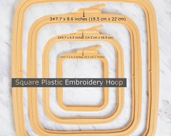Nurge Beige Plastic Square Embroidery Hoop, Cross Stitch Frame