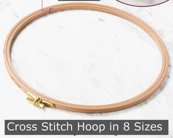 Nurge Wooden Embroidery Ring Cross Stitch Hoop in 8 Sizes 8mm Depth,Needlework Tools,Stitching Hoop,Wooden Embroidery,Beading Hoop