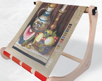 Nurge Embroidery Stand for Lap, Table Top Cross Stitch, Table Stitchery Frames, Spare Rods, Tapestry in 3 Sizes,Stitching Frame