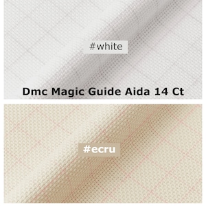 Dmc Magic Guide Aida 14 Ct, Easy Count Vorgegitterter Kreuzstich Aida-Stoff 14 Count, Aida-Tuch, Rasterstoff, Red Line-Tuch
