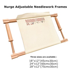 Nurge Embroidery Frame Adjustable Tension, Tapestry Needlework,Stitching Frame, Cross Stitch Frame, Bead Embroidery Frame, Tapestry Holder