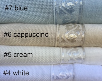 Cross Stitch Aida Towel Turkish Cotton Embroidery Blank 16 Count Needlework Fabric DIY Craft