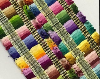 DMC Embroidery Floss Set: 100 Colors Mouliné Cotton Thread Skeins