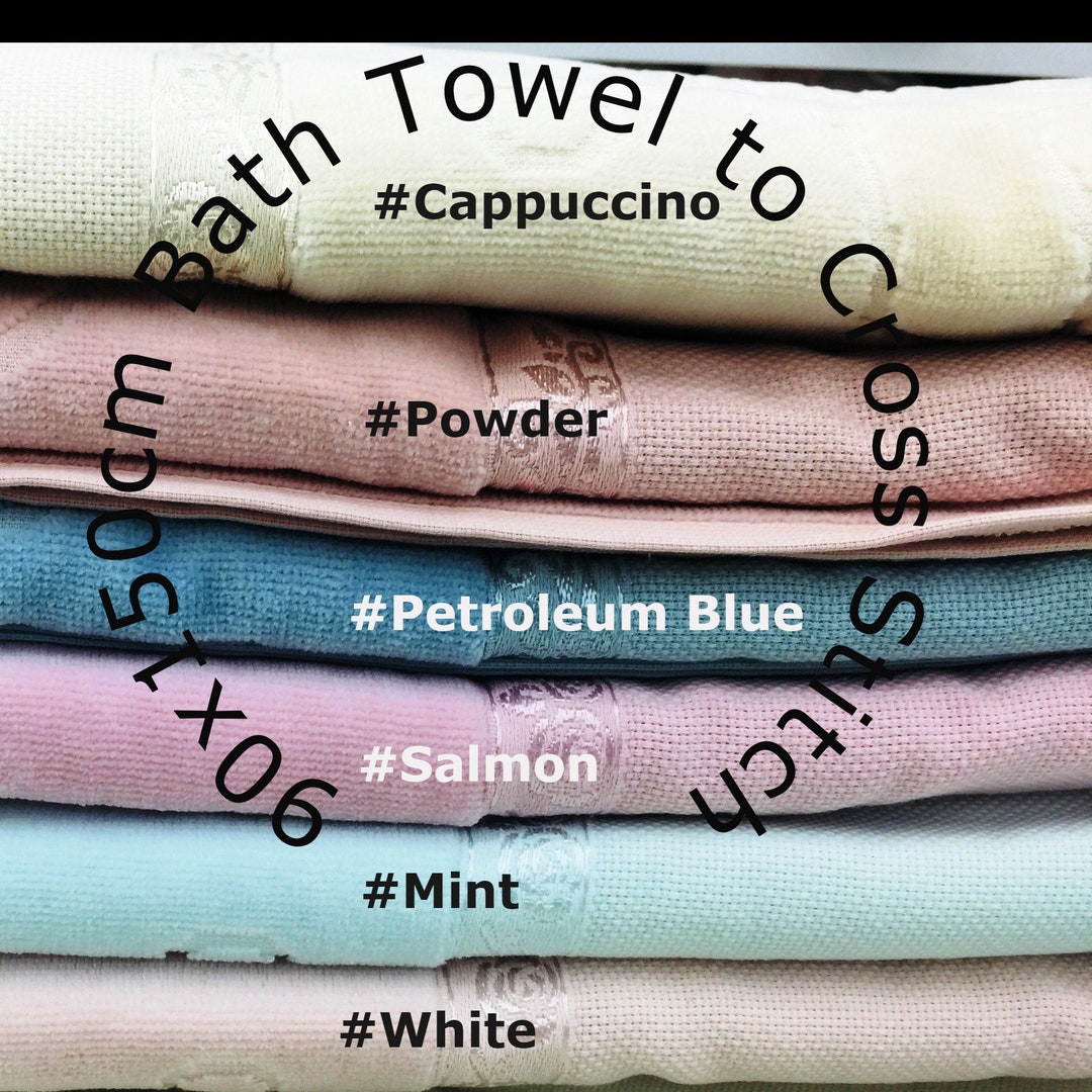 Large Bath Towel to Cross Stitch 35.4x59',diy Cross Stitch Bath Towel