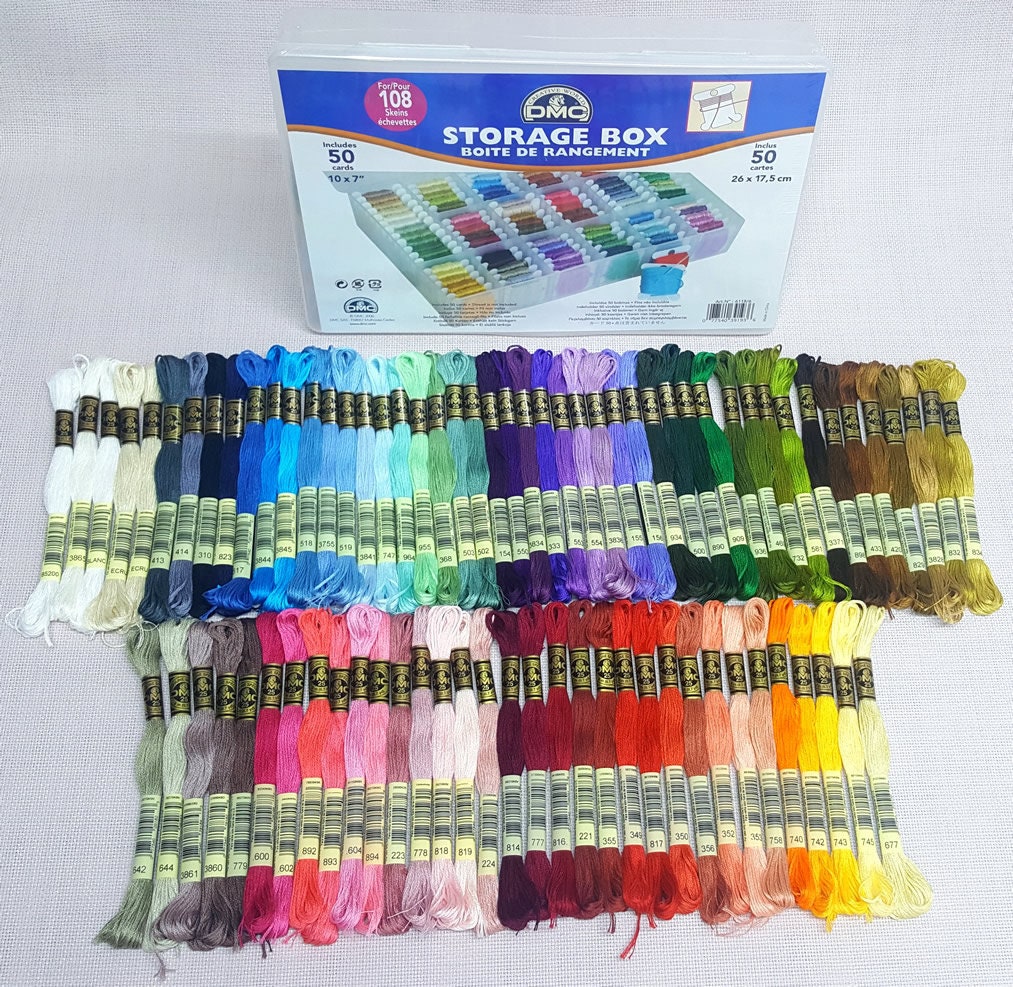 Embroidery Floss for Cross Stitch,embroidery Thread String Kit,80 Skeins, floss Bobbins With Organizer Storage Box,embroidery Floss Start Kit 
