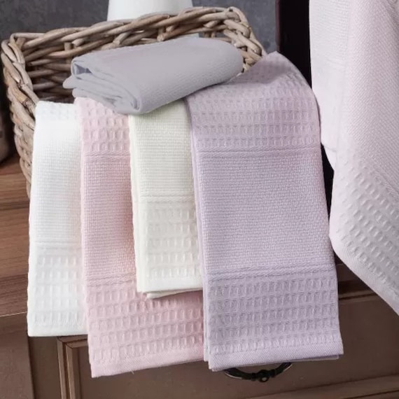 Assorted Embroidery Tea Towels with Aida Band, Turkish Cotton Set