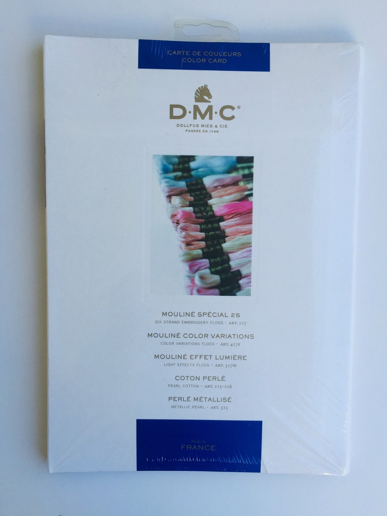 DMC Floss Colour Card With 500 Real Threadfloss Samplecraft Etsy