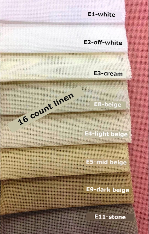 16 Count Soft Linen, Cross Stitch Fabric , Polyester Cotton Aida Fabric to  Stitch, Embroidery Fabric 