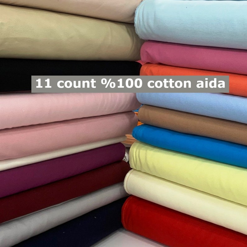 11 Count Soft Aida Cloth 100 Cotton Aida Cross Stitch Etsy
