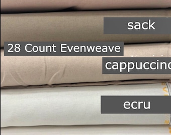 28 Count Evenweave Fabric, 100% Cotton Embroidery Cloth, Cross Stitch & Embroidery