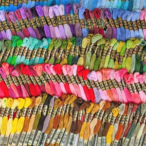 Echte DMC-borduurgaren, complete set 500 kleuren