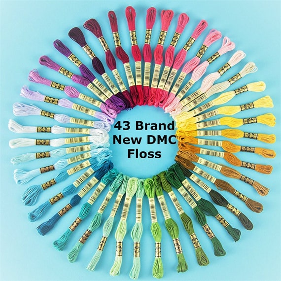DMC Floss Set 43 Brand New Mouliné Embroidery Thread, DMC Embroidery  Thread,cross Stitch Thread,lot of 43 Skeins,thread Assortment 