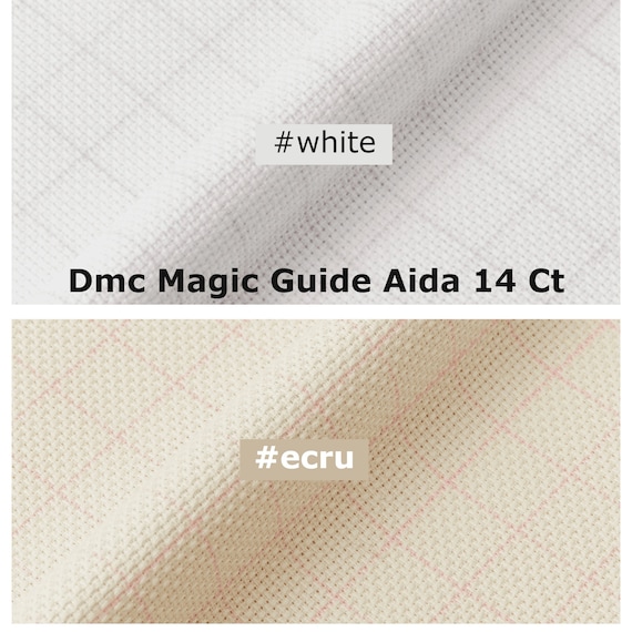 Dmc Magic Guide Aida 14 Ct , Easy Count Pre-gridded Cross Stitch Aida  Fabric 14 Count, Aida Cloth, Gridded Fabric, Red Line Cloth 
