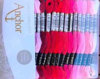 Set katoenen borduurgaren met anker, 80 strengen, 3 gratis ontwerpen