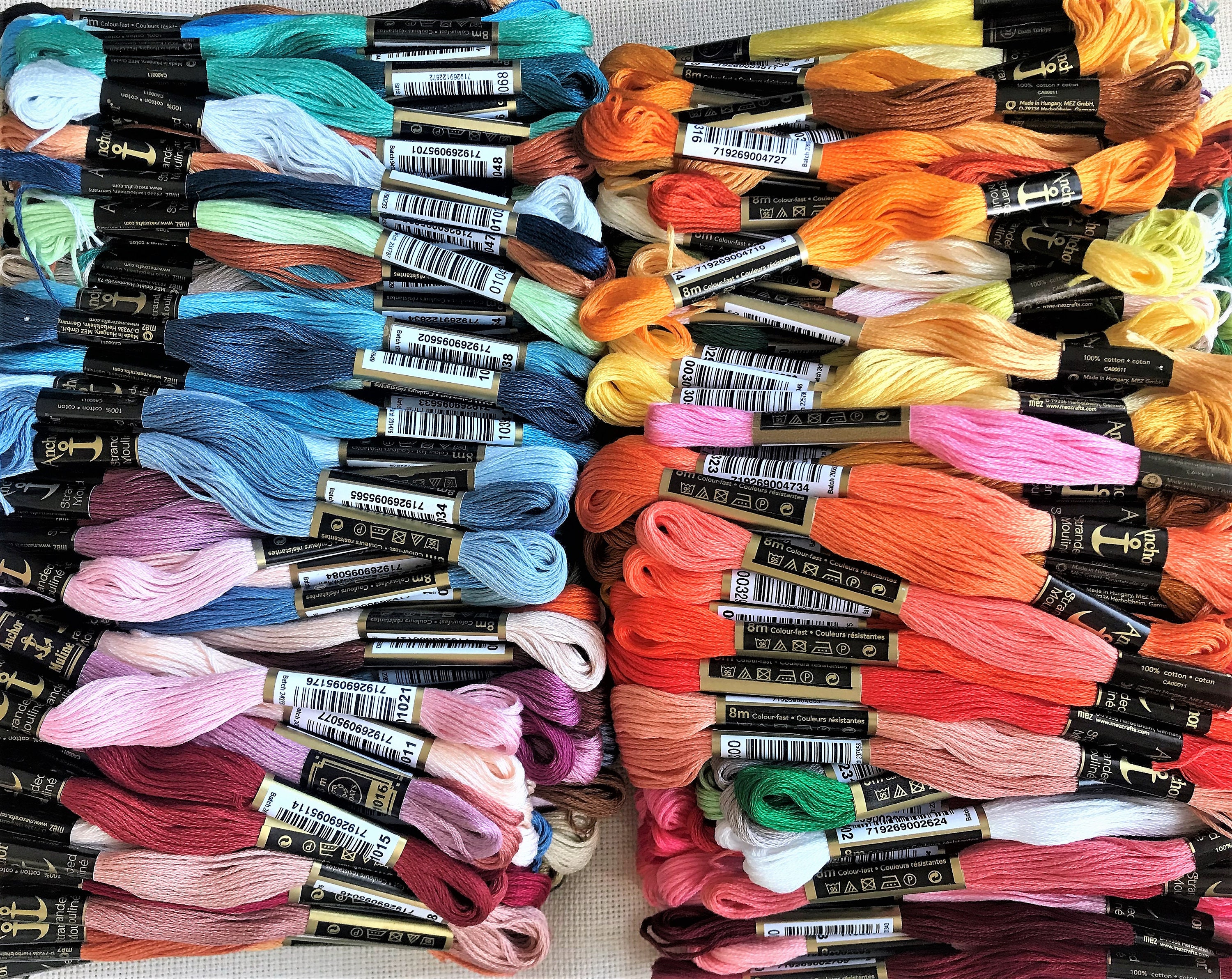 Magical Color Variegated Embroidery Floss – 12 Skeins, Roaming Pastures Colorway, 8.7 Yards Each
