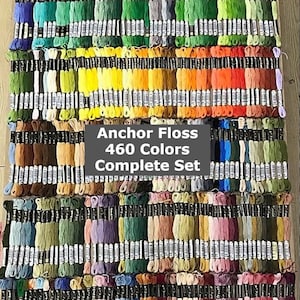 Complete set ankerborduurgaren 460 kleuren, inclusief ankerbont ombrekleuren, ankerzijde, gratis expreslevering